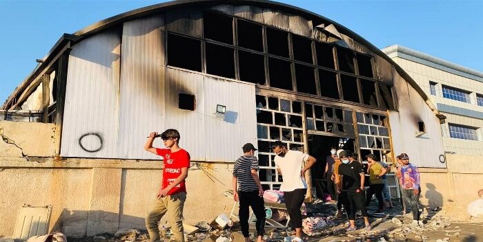 Incendio en hospital para Covid-19 en Irak