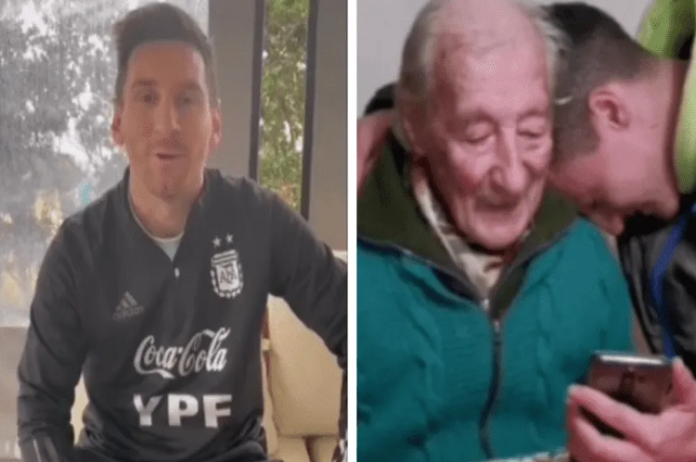 Messi sorprende a un abuelo