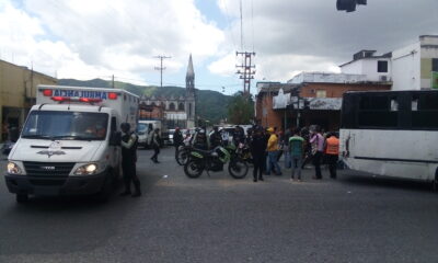 Autobús arrolló a motorizado en la Bolívar