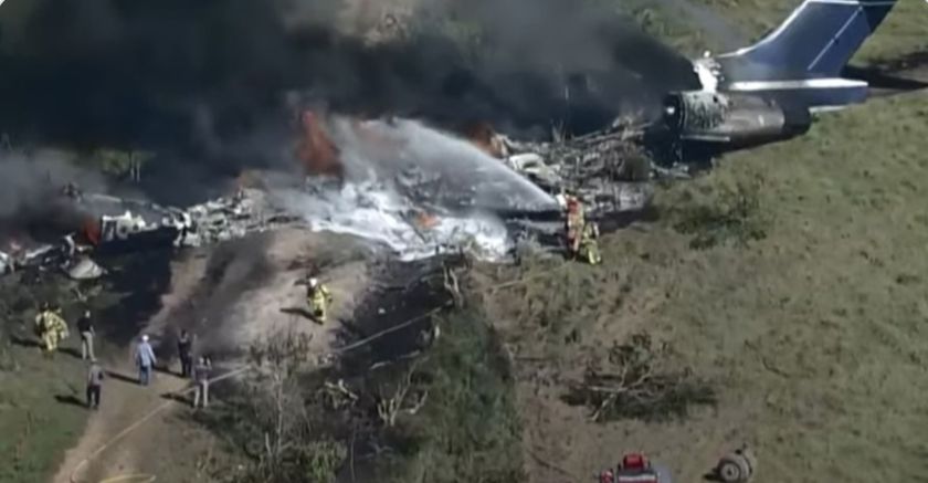 Avión se estrelló en Texas