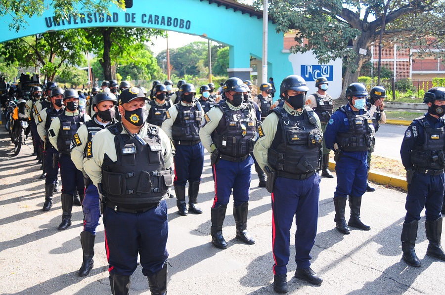 Dispositivo de seguridad policial y militar en Bárbula