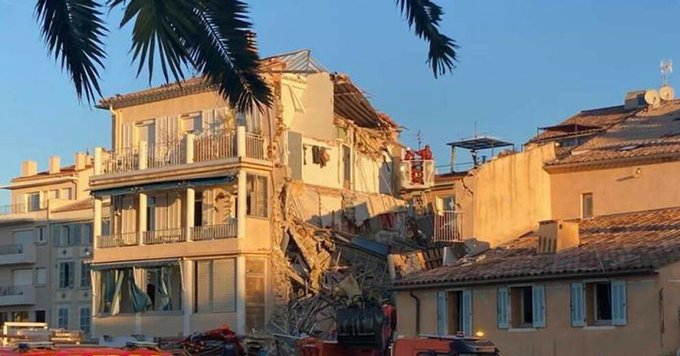 Hundimiento en edificio de Francia deja un muerto
