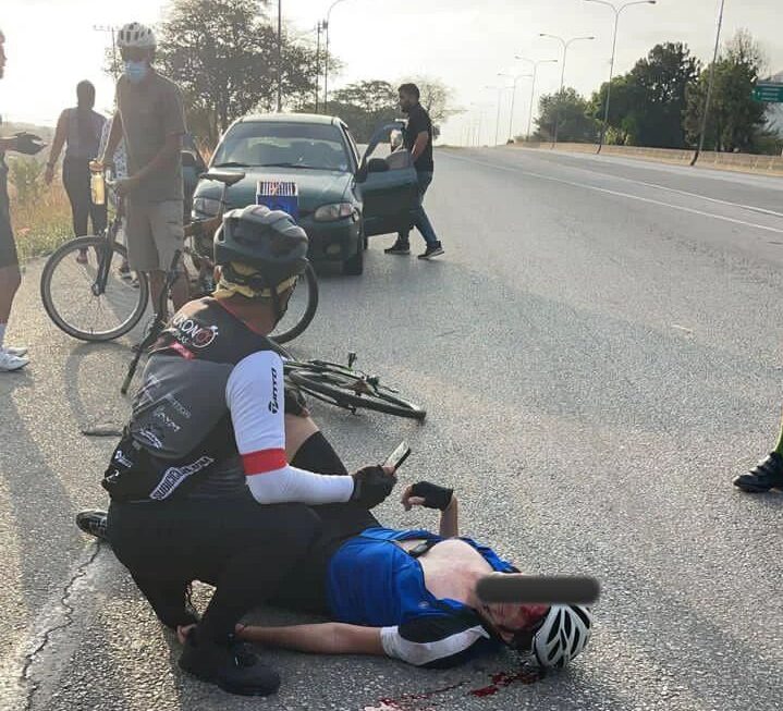 Ciclista arrollado en la variante Yagua
