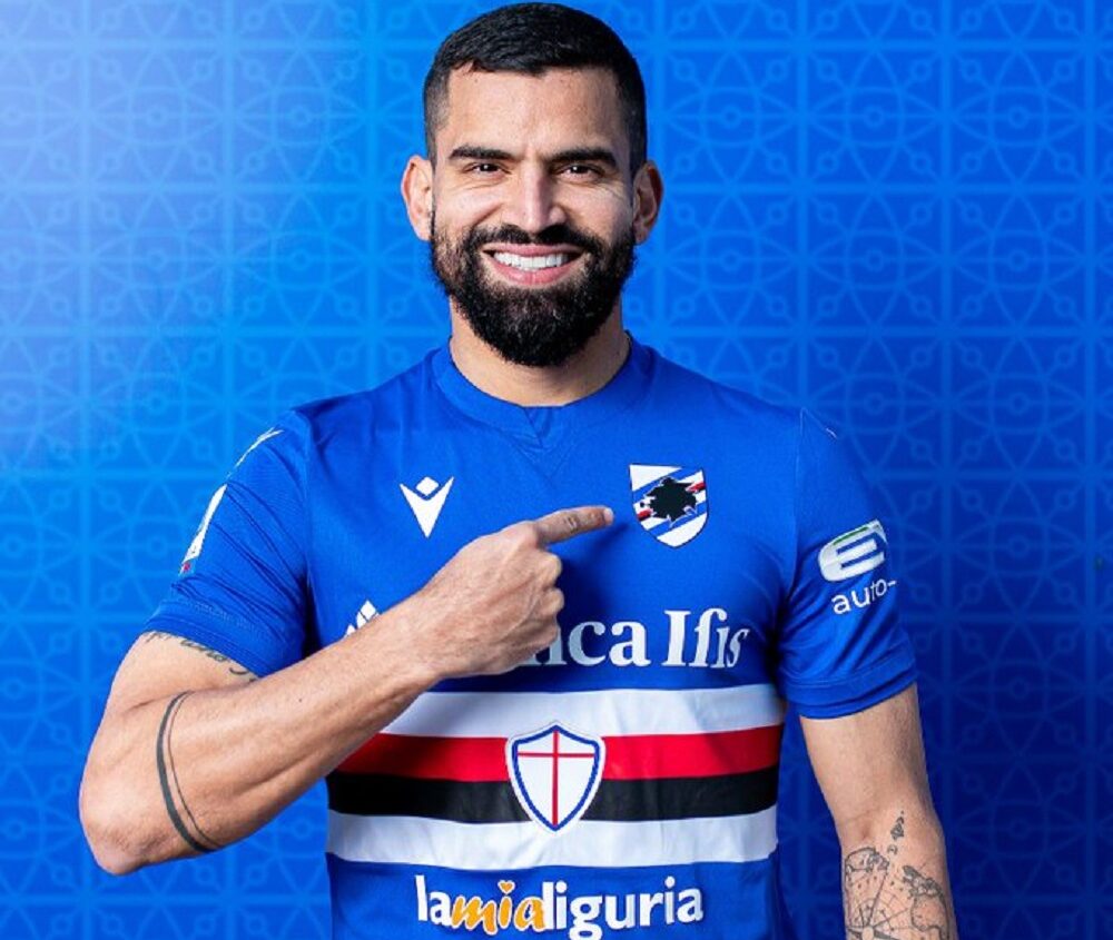 Tomás Rincón firma con la Sampdoria y luce camiseta