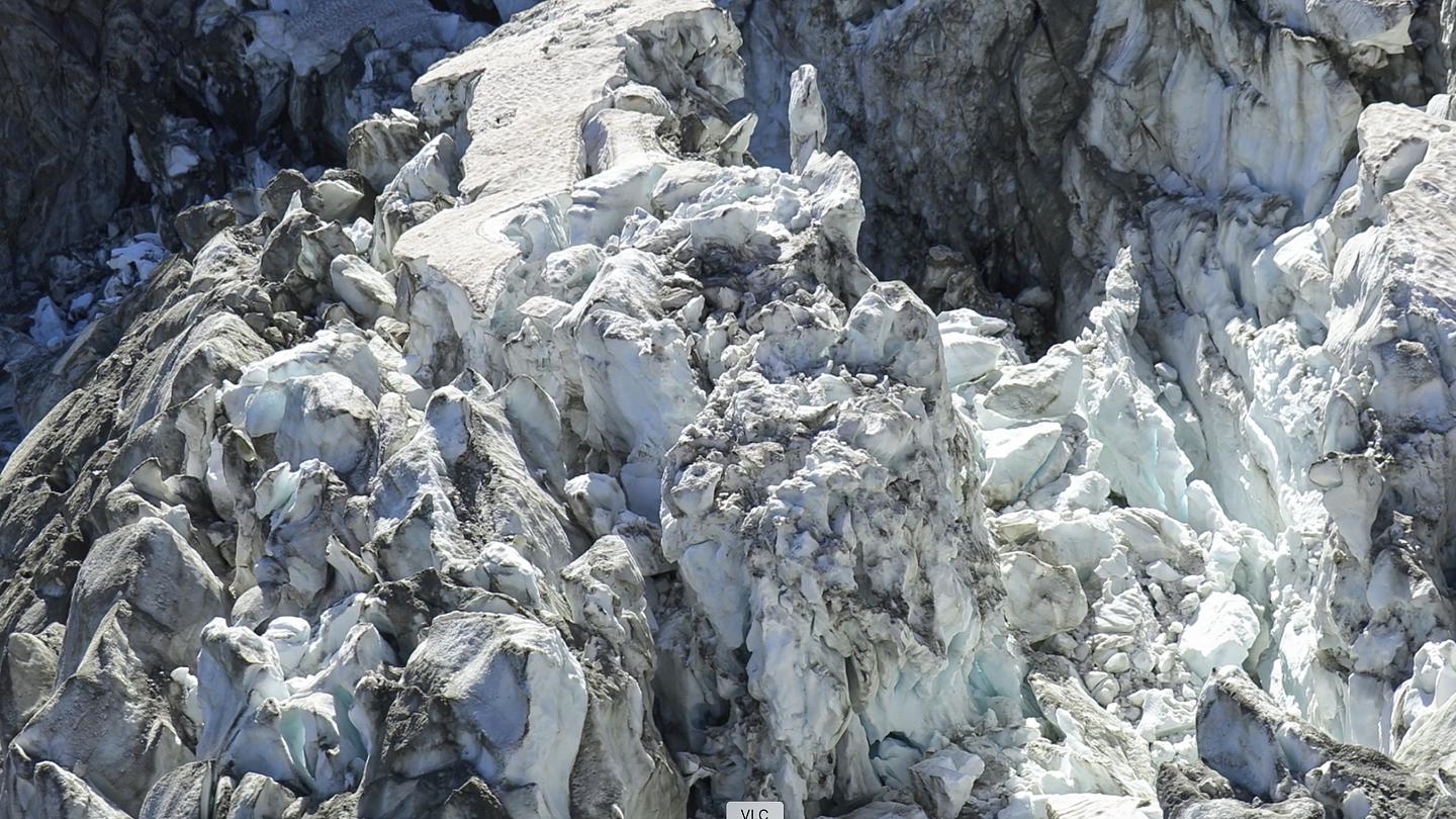desprendimiento de glaciar en Italia