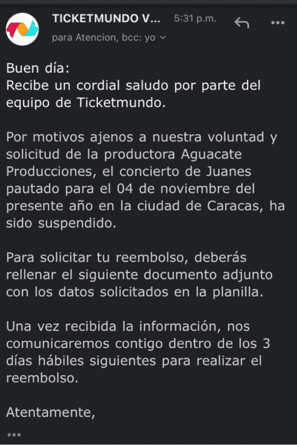 Suspenden concierto de Juanes - noticiacn