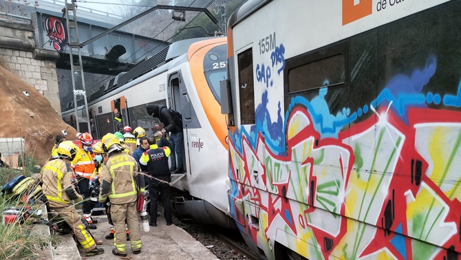 colisión de trenes en Barcelona-acn