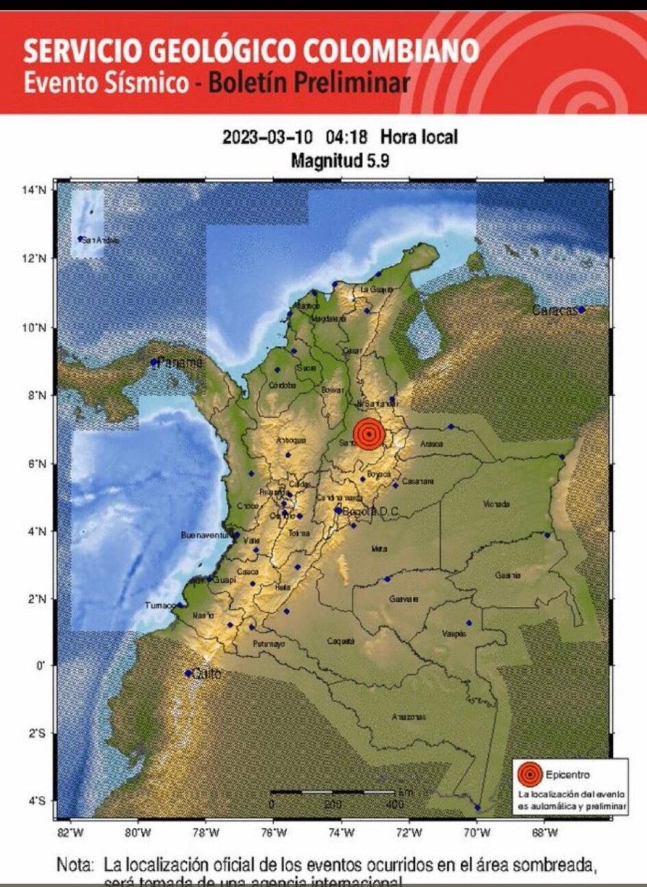 Temblor en Colombia - noticiacn